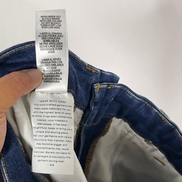 Good American Size 4 / 27 Good Legs Skinny Jeans Medium Wash Blue Stretch Cotton - Picture 10 of 11